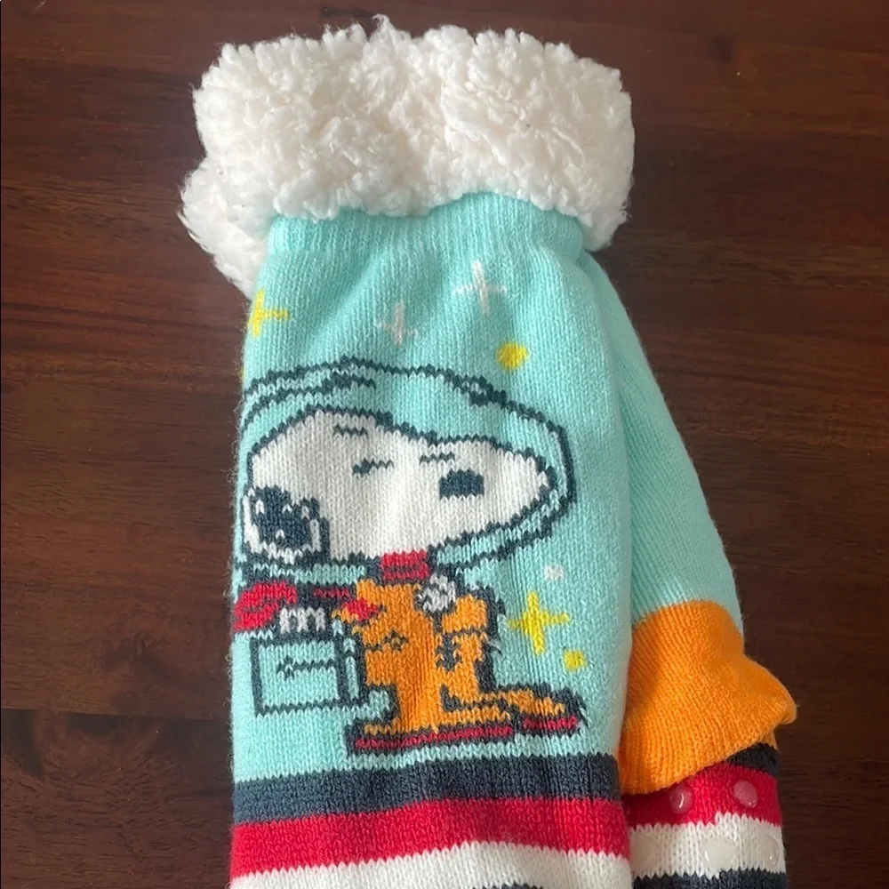 Peanuts Casual Socks Orange Red Cozy Design